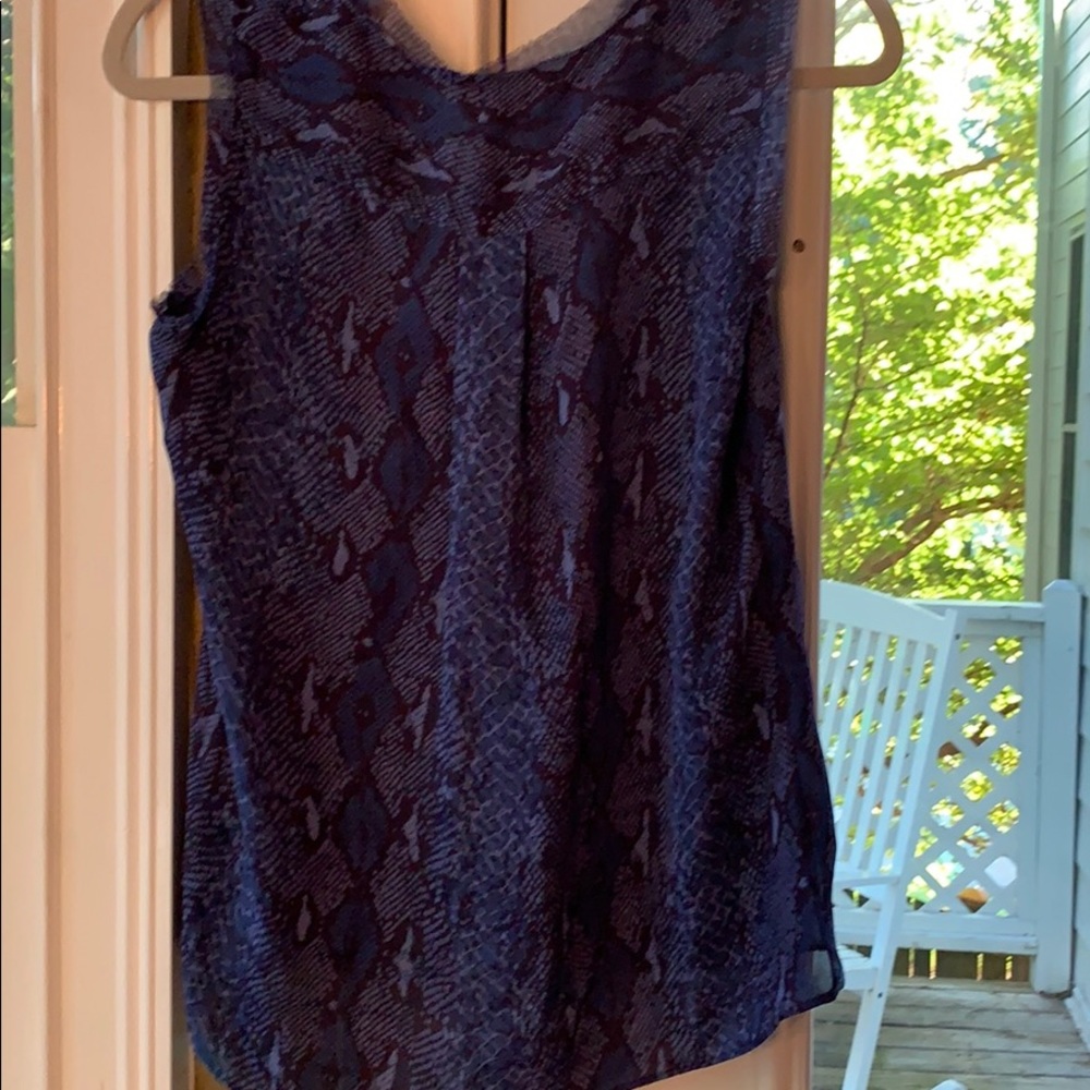 Banana Republic Python Pattern Blouse Small - image 3